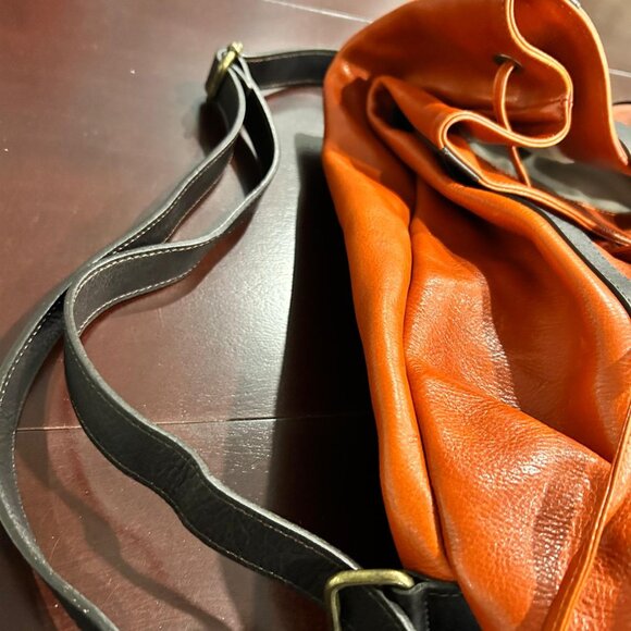 Genuine Italian Leather Backpack - Burnt Orange - Unisex - Picture 7 of 10